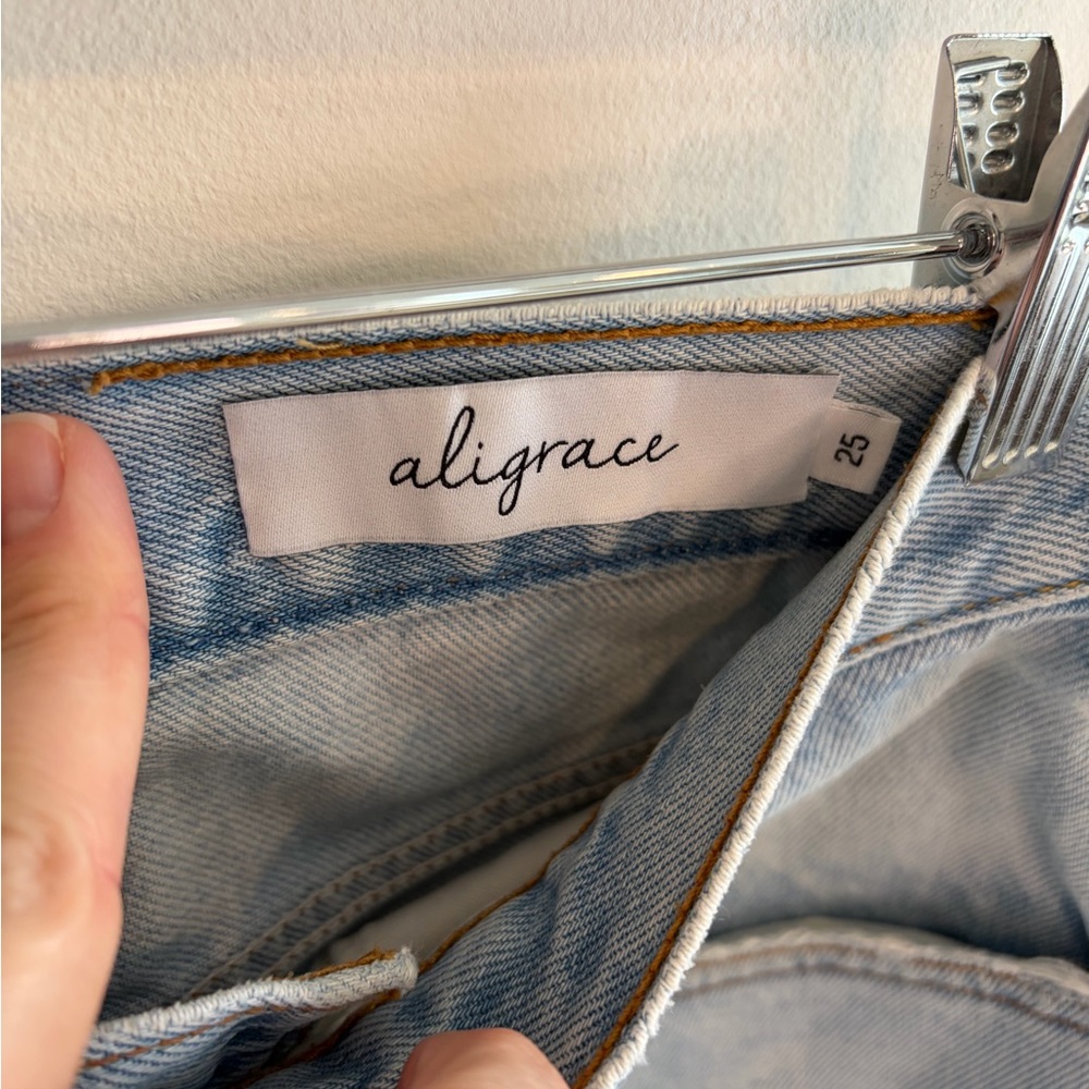 Aligrace 90s High Rise Wide Leg Jeans Size Light/medium Size 25 NWT Anthro brand - Picture 8 of 16